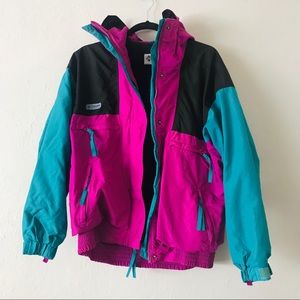 Vintage Columbia 80s Color Block Ski Jacket